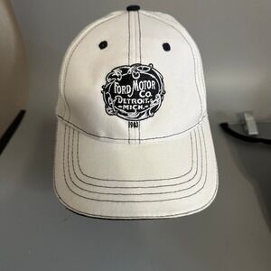 Ford Motor Co Detroit Mich 1903 White Cotton Baseball Cap Hat Official Licensed